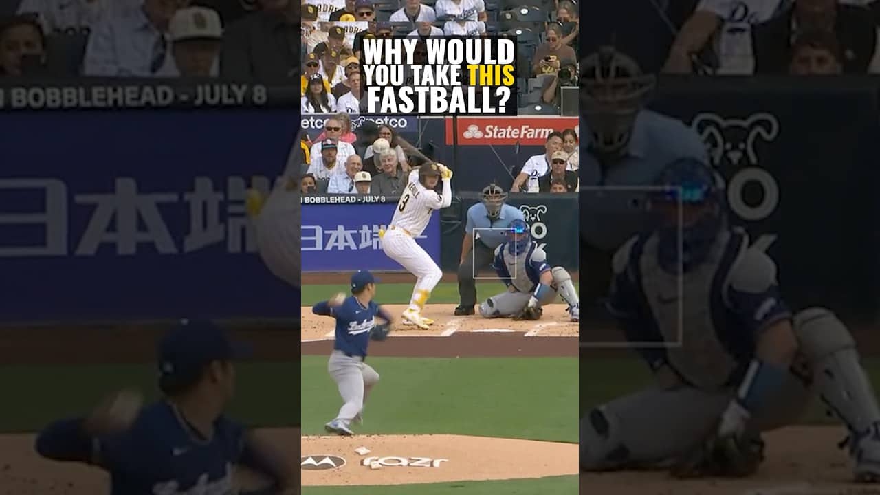Why would you take this fastball? Yoshinobu Yamamoto shows why.