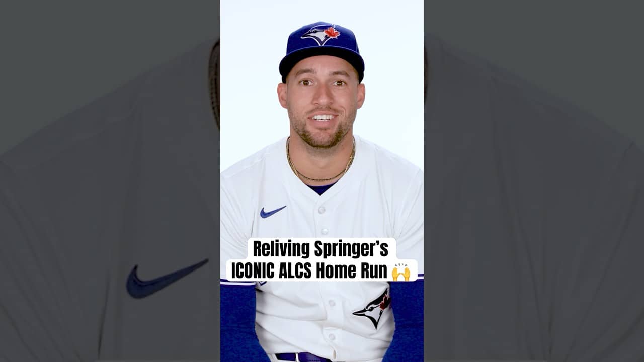 George Springer takes us through a moment that made us all JUMP 😌 #Toronto #BlueJays