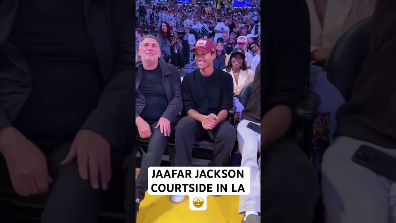 The star of ‘Michael’ courtside at Game 3!