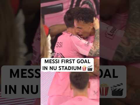 Messi FIRST GOAL in @intermiamicf Nu Stadium is a HEADER🍿🎬