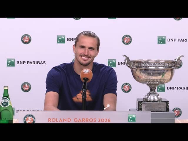 Roland-Garros 2026 - Alexander Zverev, his 1st Grand Slam Title : "I'm a little bit drunk already"