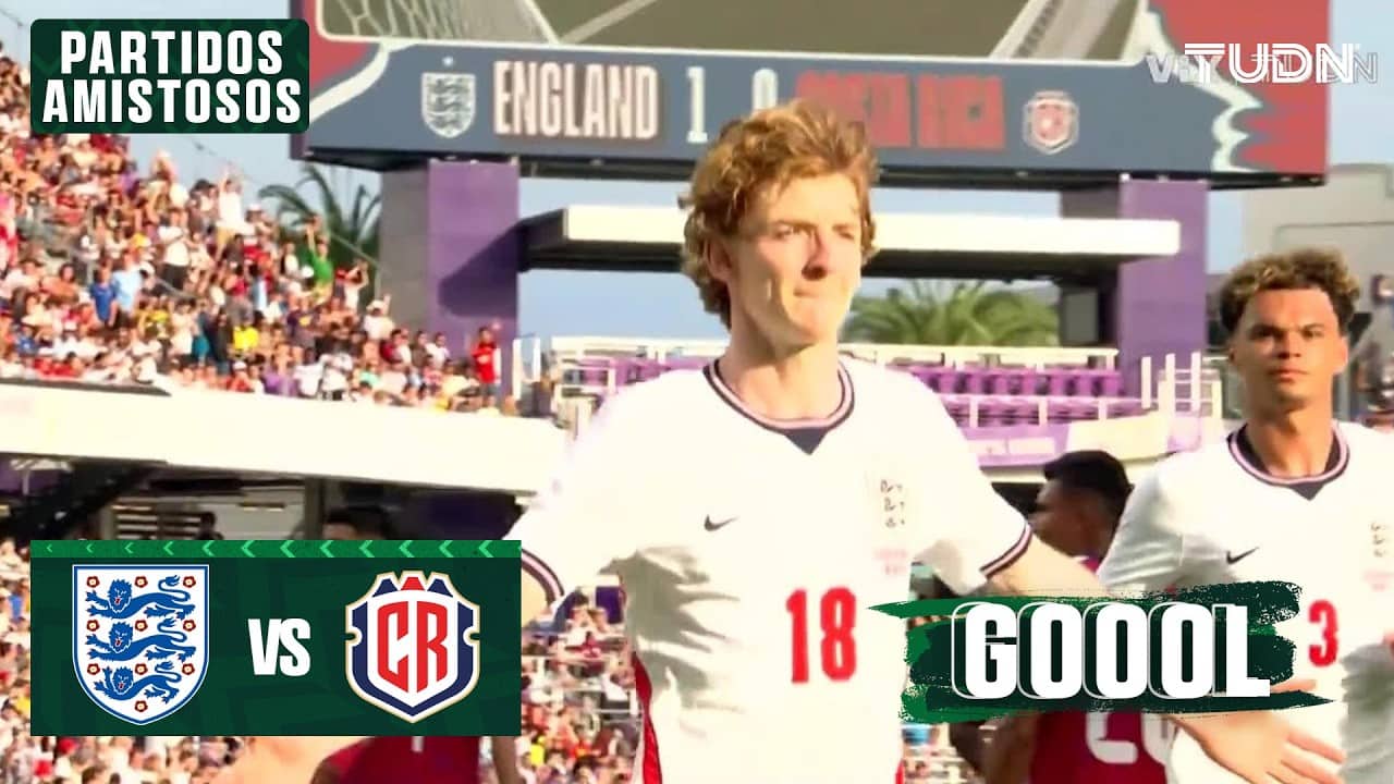 Gordon anota de PENAL | Inglaterra 2-0 Costa Rica | Amistoso  - Rumbo al Mundial 2026 | TUDN