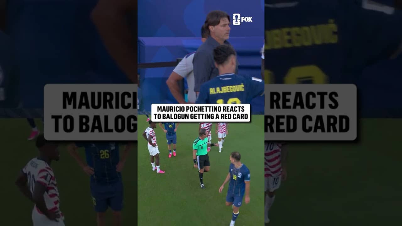 USA manager Mauricio Pochettino could not believe this red card decision