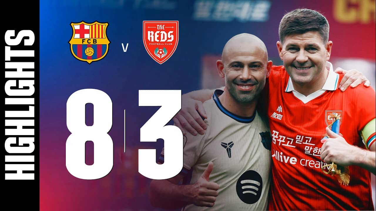 HIGHLIGHTS | BARÇA LEGENDS 8 vs 3 REDS FC | SERGIO BUSQUETS & JORDI ALBA DEBUT ⭐️