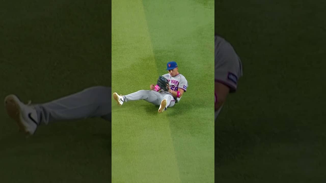 Tyrone Taylor makes the diving catch! 👏 #mlb #nymets #baseball