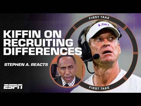 Stephen A. reacts to Lane Kiffin's comments on recruiting in Baton Rouge vs. Oxford | First Take