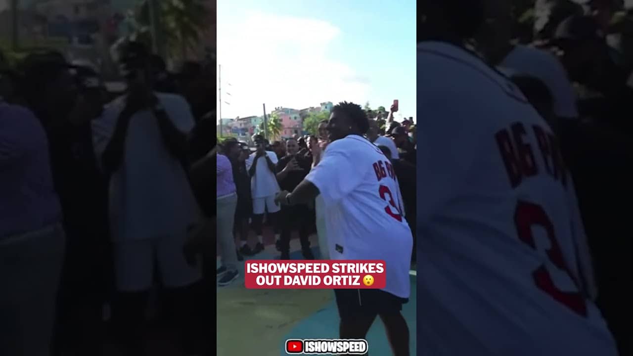 IShowSpeed just struck out David Ortiz on his live stream 😲🤣
