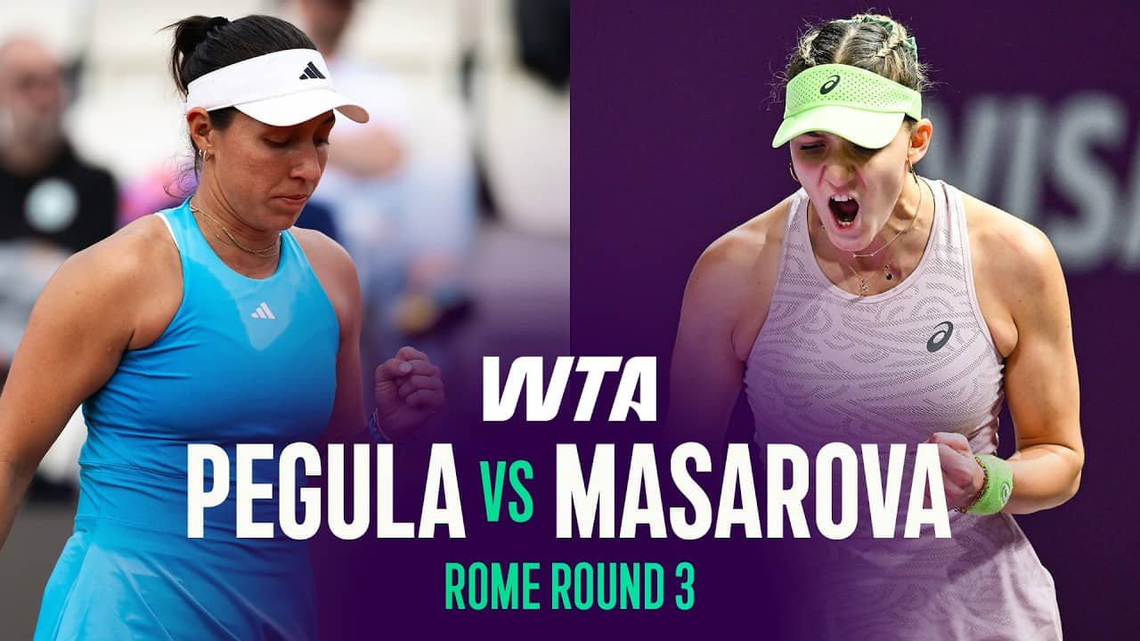 Jessica Pegula vs. Rebeka Masarova | 2026 Rome Round 3 | WTA Match Highlights