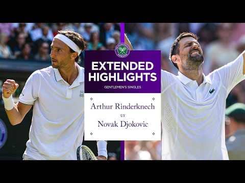 A POWERFUL clash 💥 | Arthur Rinderknech v Novak Djokovic | Highlights | Wimbledon 2026