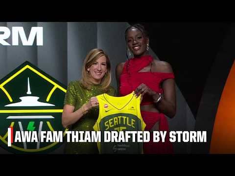 Spain ➡️ Seattle 👀 The Storm select Awa Fam Thiam with 3rd pick in 2026 WNBA Draft