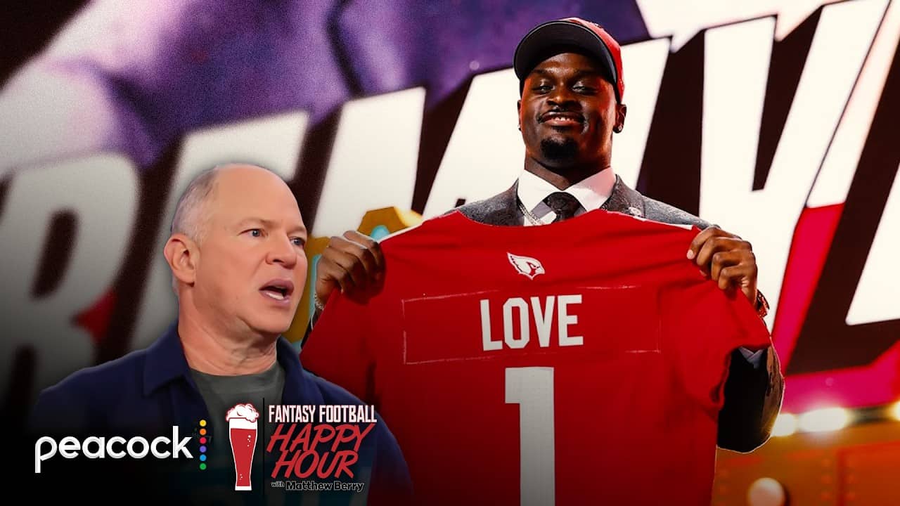 Concerns for Jeremiyah Love's fantasy ceiling in Arizona | Fantasy Football Happy Hour | NFL on NBC
