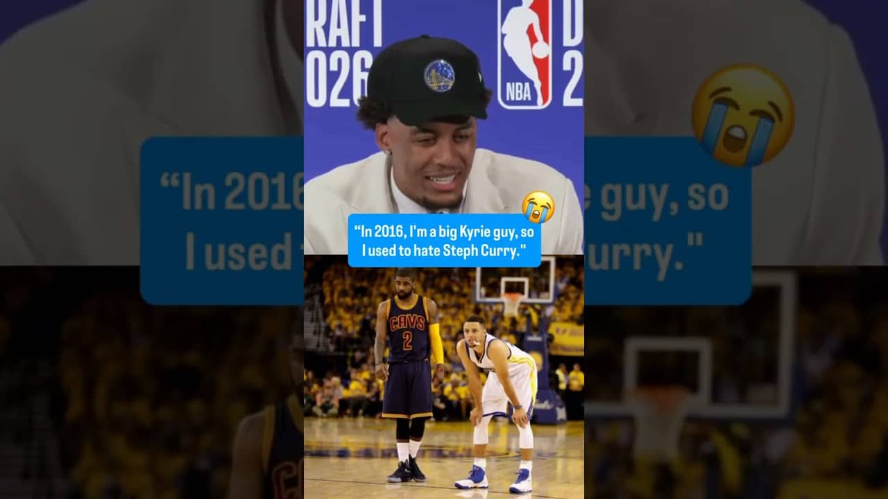Yaxel Lendeborg on playing alongside Steph Curry after being drafted to the #Warriors 😂