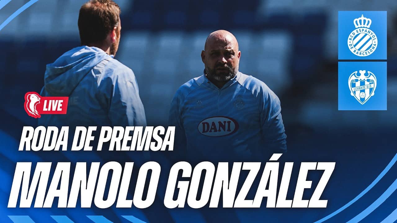 🎥 Roda de premsa de Manolo González prèvia a l’Espanyol 🆚 Levante