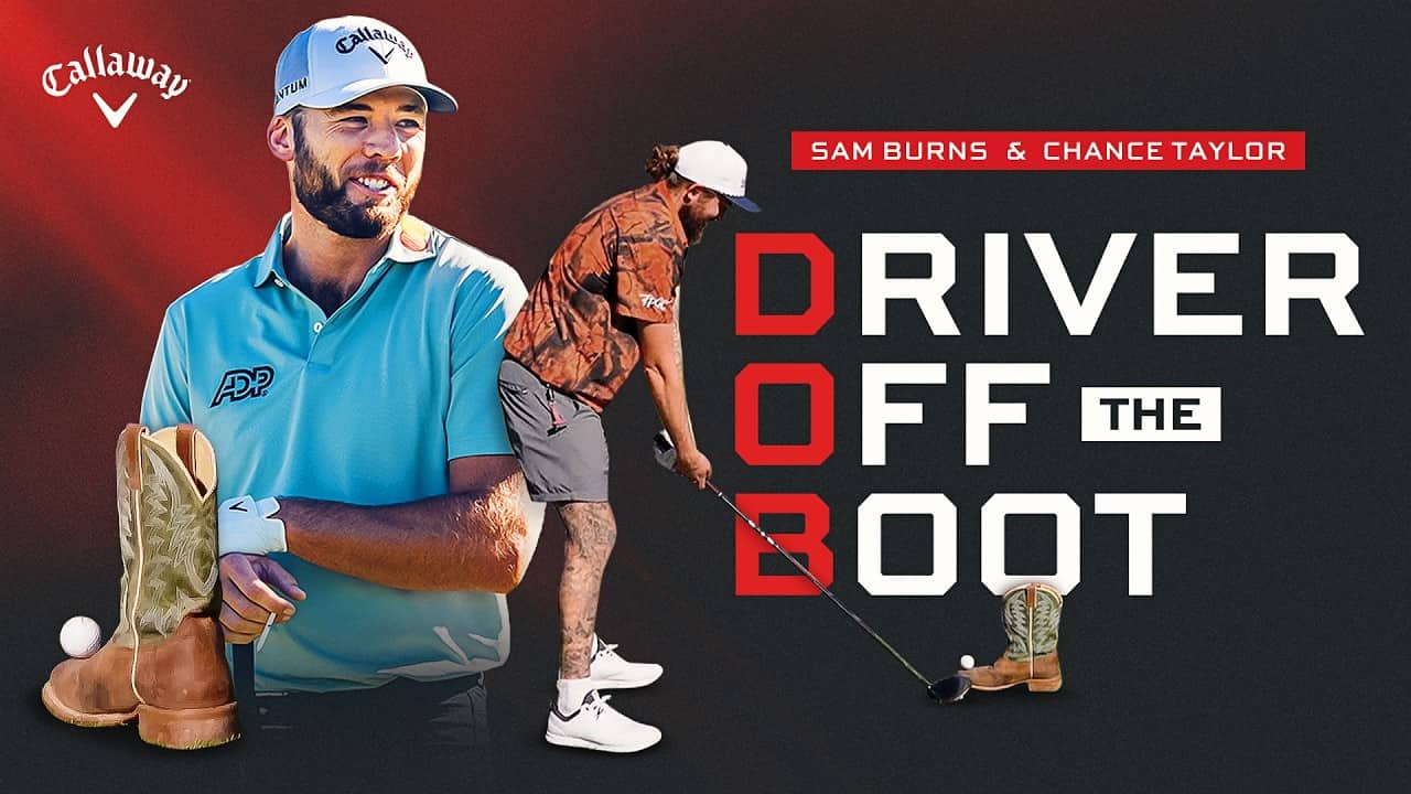 Off a boot?! Sam Burns puts his driver to the REAL test