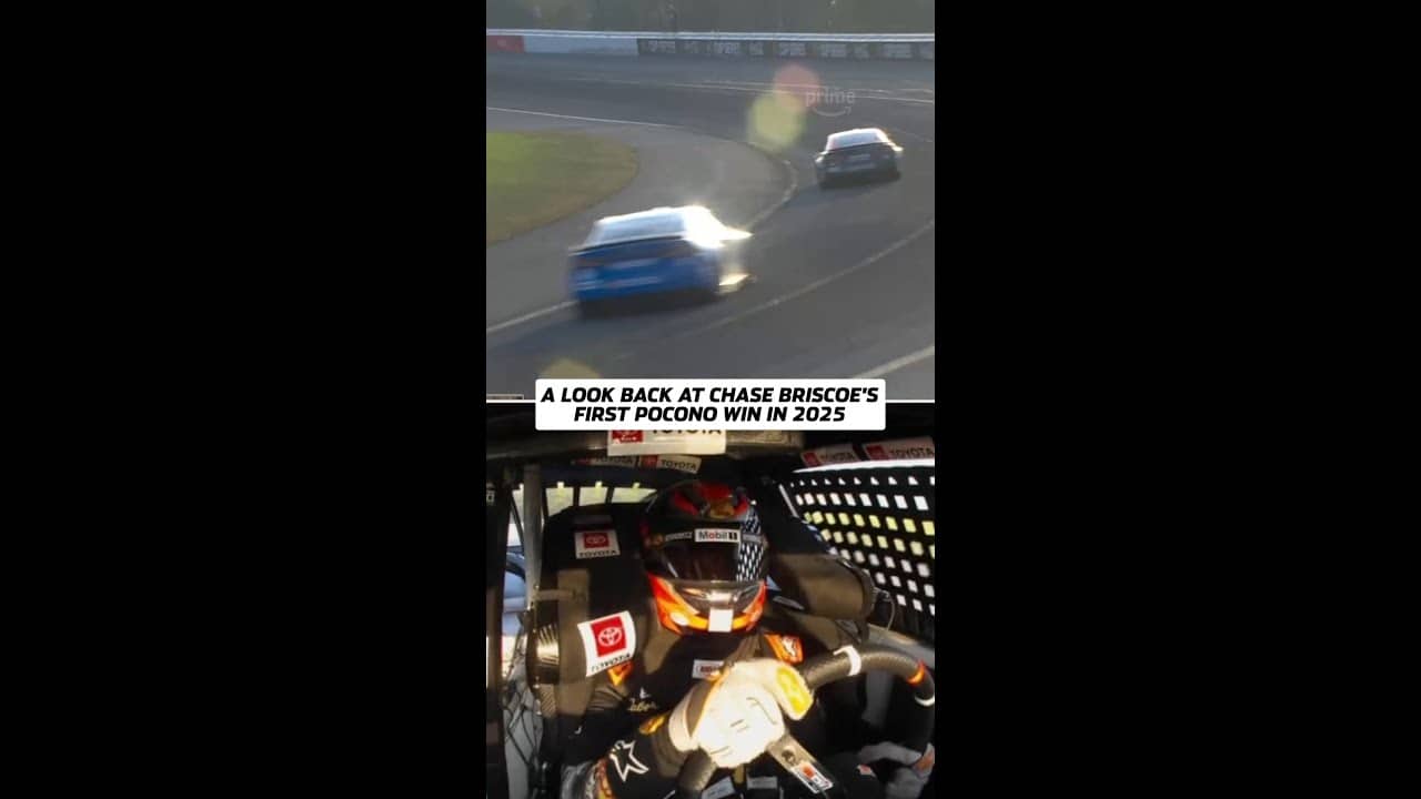 Chase Briscoe and the No. 19 team bet on fuel strategy and came out on top in Pocono 🏁