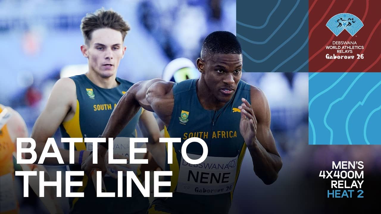 South Africa lead men’s 4x400m battle to the line | World Athletics Relays Gaborone 2026