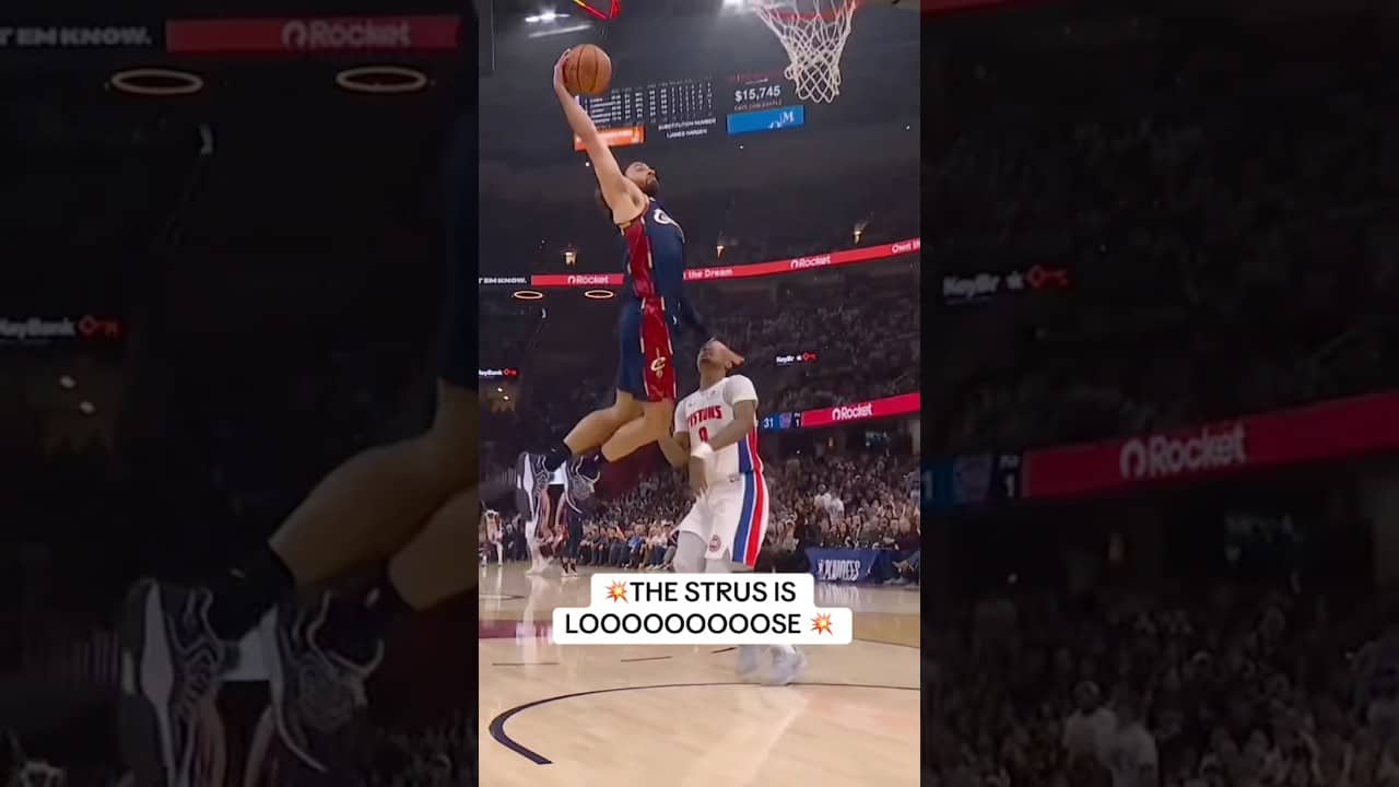 👀 Sneaky Strus with the snatch n SLAM COMBO. #cavs #nbaplayoffs #basketball #cleveland #maxstrus