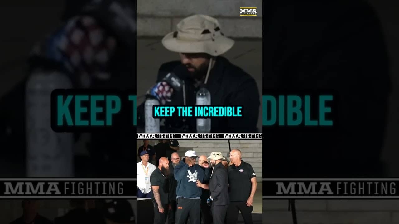 Derrick Lewis, Josh Hokit have STRANGE exchange at UFC White House press conference - MMA Fighting