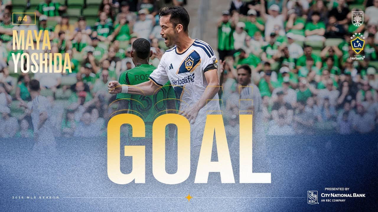 GOAL: Maya Yoshida heads one home off a set piece to give the LA Galaxy the lead vs. Austin FC
