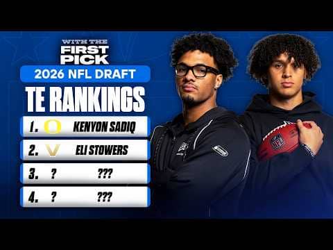 FINAL 2026 NFL Draft TIGHT END Rankings