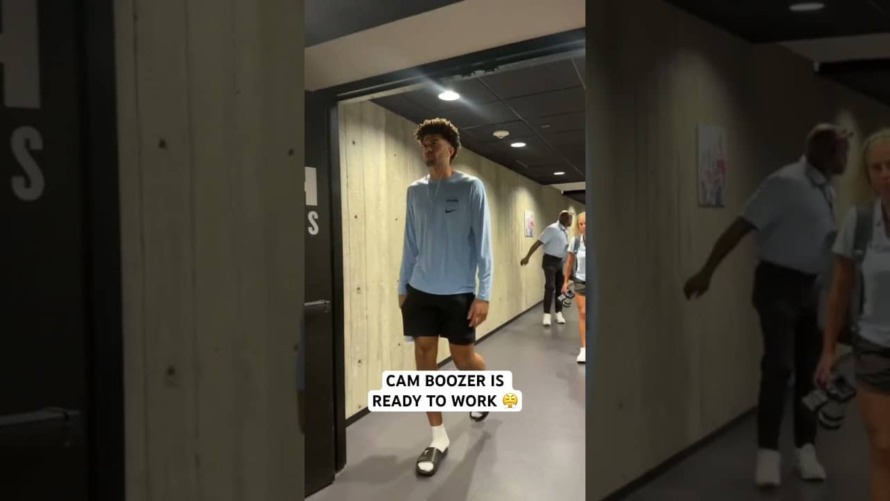 Cam Boozer arrives for his second Summer League game!