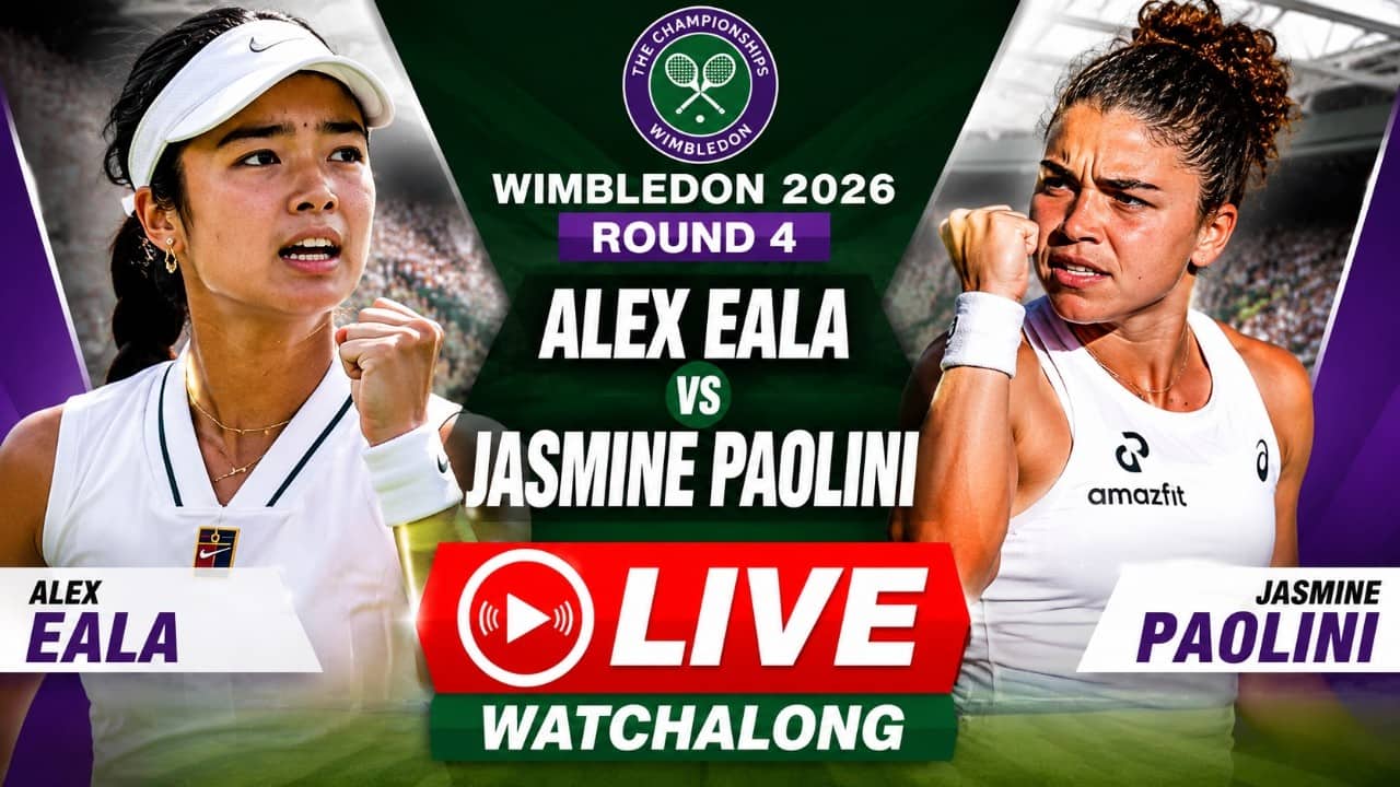 Alex Eala vs Jasmine Paolini | Wimbledon 2026 Round 4 | LIVE TENNIS WATCHALONG