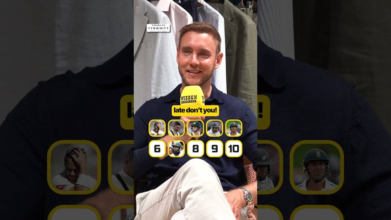 How well does Stuart Broad remember his most frequent Test victims? 👀 Wisden 🤝 Charles Tyrwhitt