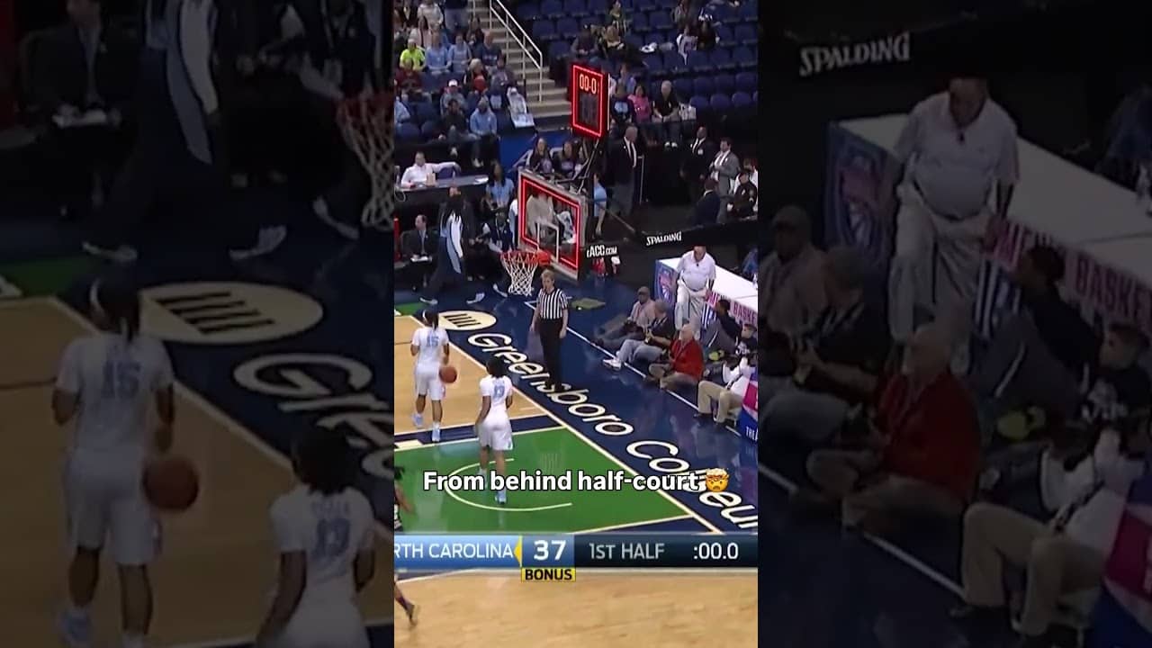 She drained that one 🥶 #georgiatech #accbasektball #collegebasketball