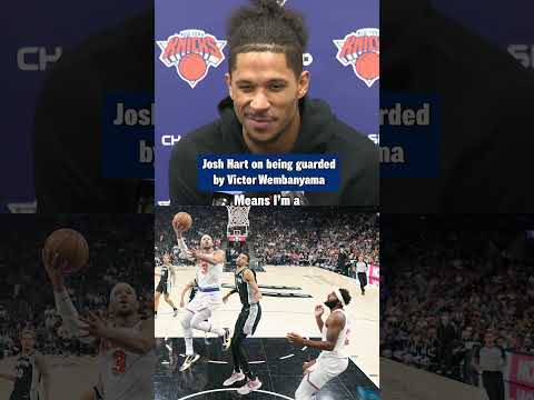 Josh Hart is not worried about having Wemby guard him in NBA Finals 😤