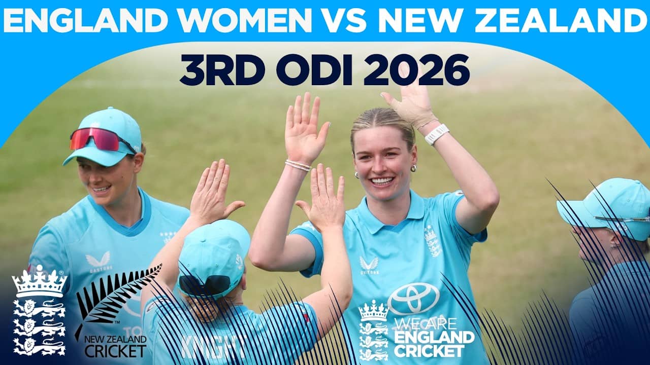 Halliday Stars In Rain Hit Chase |Highlights - England v New Zealand 3rd Womenβs Metro Bank ODI 2026