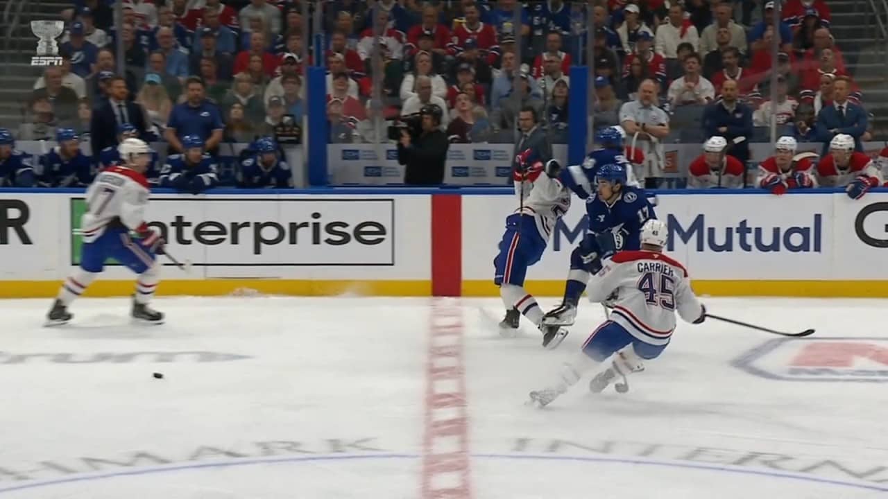 Scott Sabourin Missed Hit Against Phillip Danault
