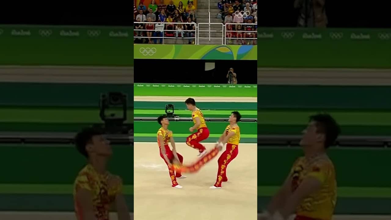 Bet you didn’t see that coming. ⚡️ #Olympics #Gymnastics