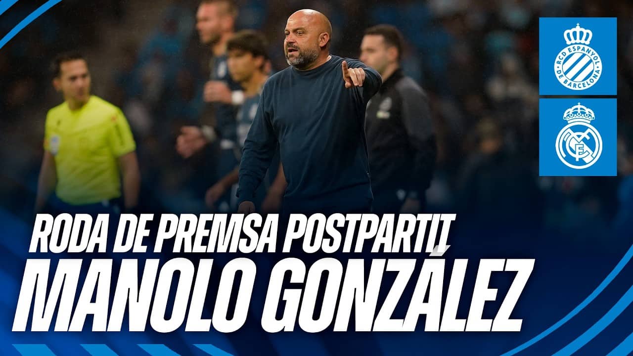 🎥 Roda de premsa postpartit de Manolo González #EspanyolRealMadrid