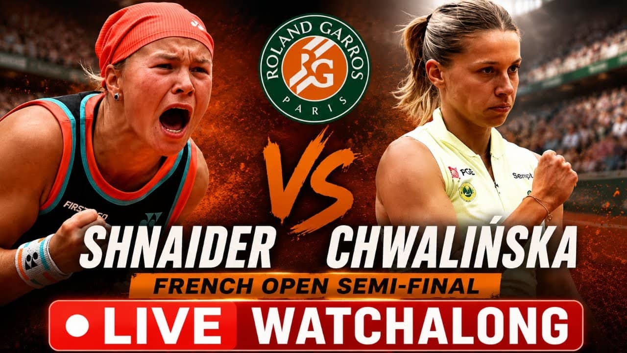 Diana Shnaider vs Maja Chwalińska | French Open Semi-Final | LIVE TENNIS WATCHALONG