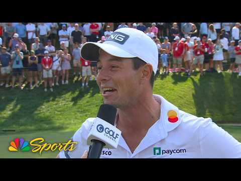 Viktor Hovland ‘couldn’t be happier’ after winning Travelers playoff | Golf on NBC Sports
