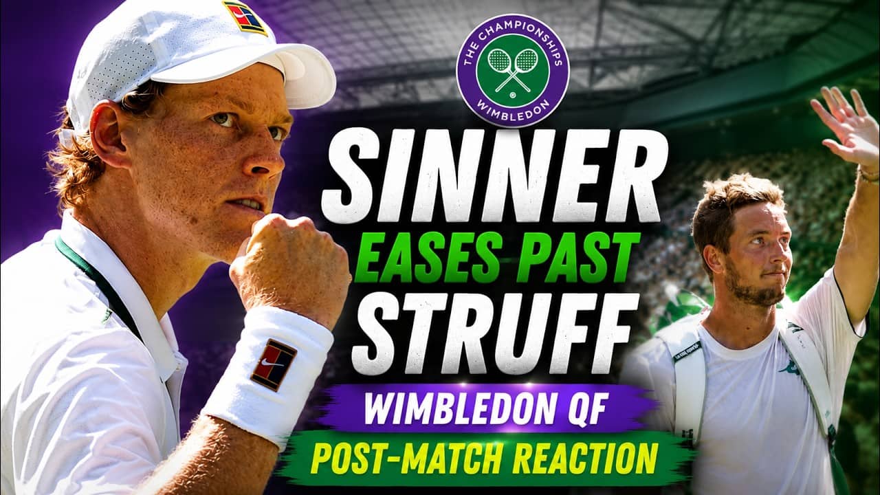 Sinner eases past Stuff in Wimbledon QF to remain on course of title defence - Post-match reaction