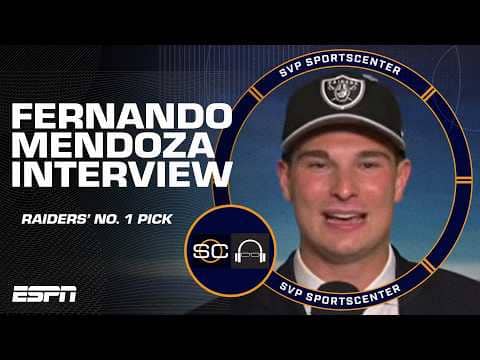 Fernando Mendoza PROUD & EXCITED to join Raiders after being No. 1 pick in NFL draft 👏 | SC with SVP