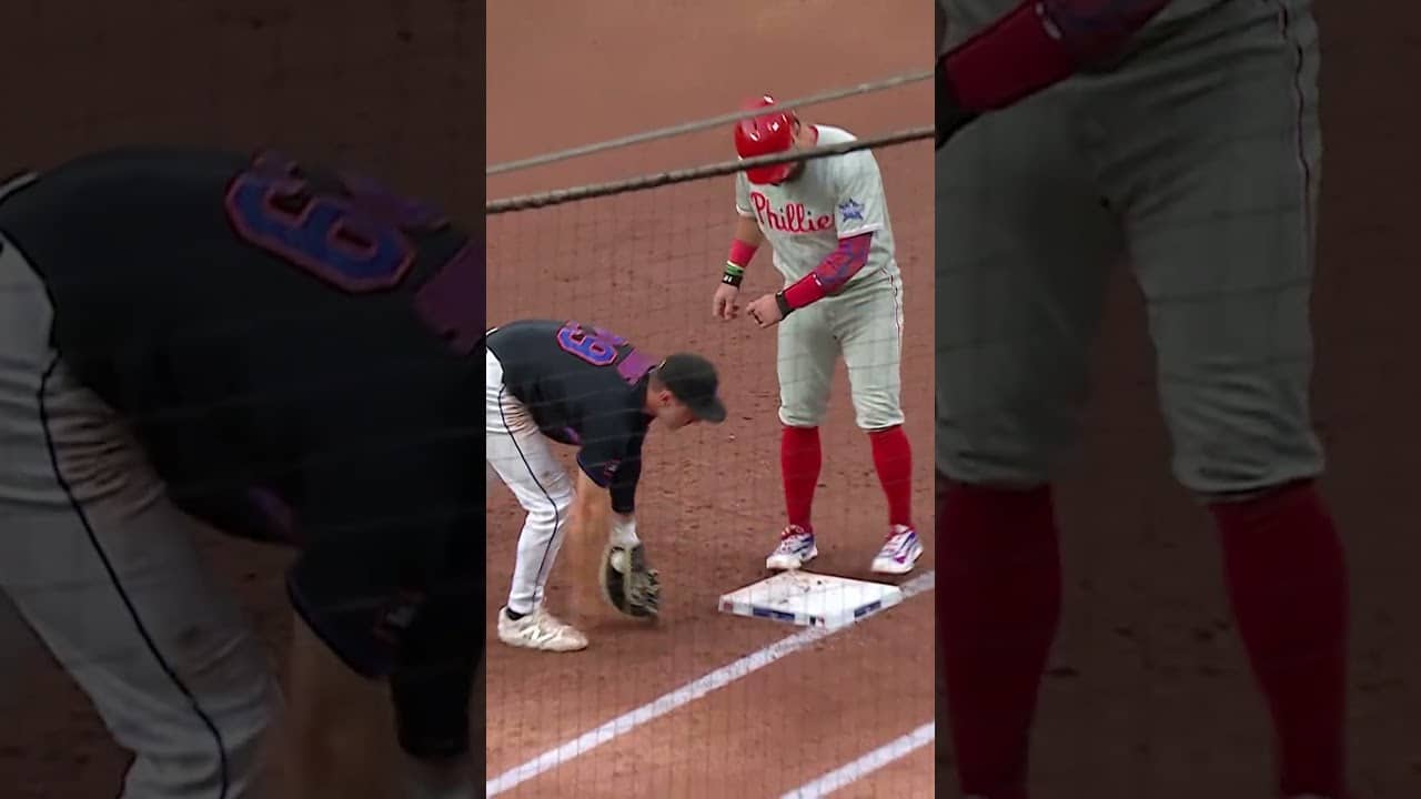 Jared Young with an unassisted double play 😤 #mets #mlb #baseball #sports #highlights