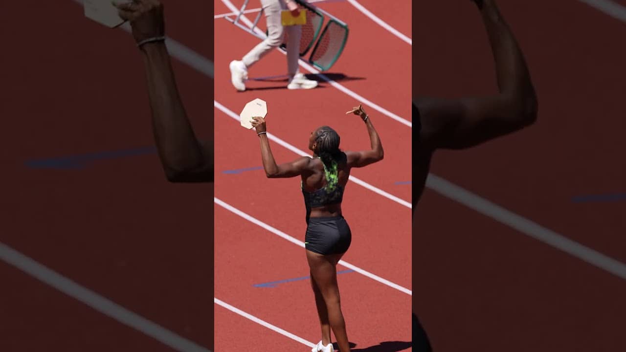 The title stays with Melissa Jefferson-Wooden 💎 The 2x Pre champ runs 10.78 to beat Sha'Carri 😮‍💨