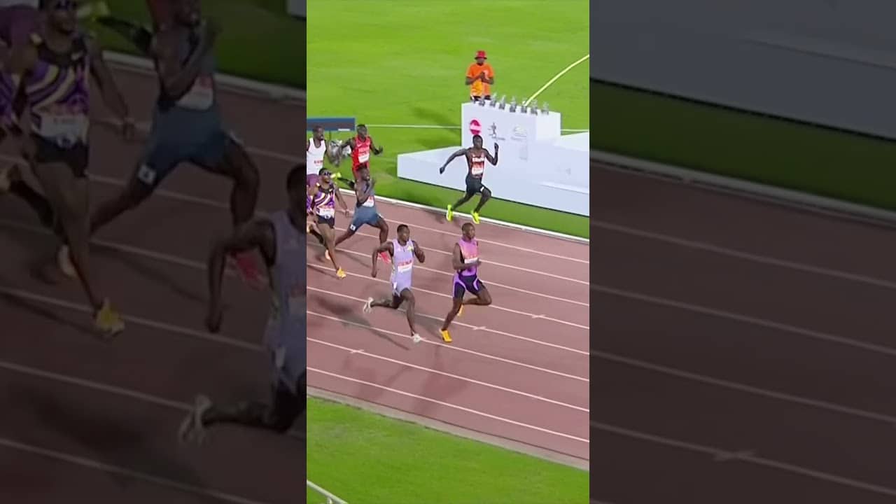 WHAT A RUN 😤 Dambile clocks 19.77 PB in the men's 200m at the Kip Keino Classic #ContinentalGoldTour