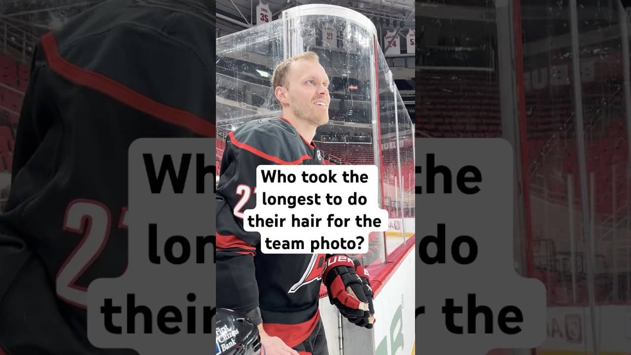 Who took the longest to do their hair for the team photo?