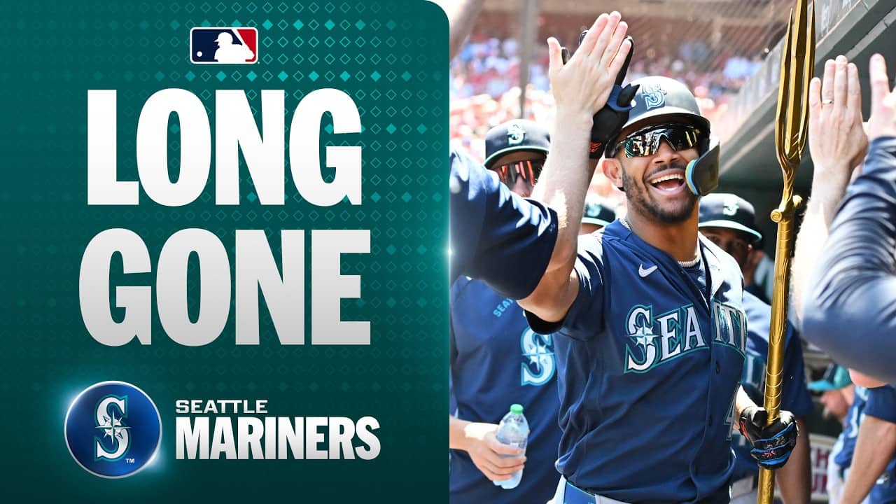 UPPER DECK! 😳 Julio Rodríguez DEMOLISHES a two-run homer for the Mariners! 🔱 | MLB Highlights
