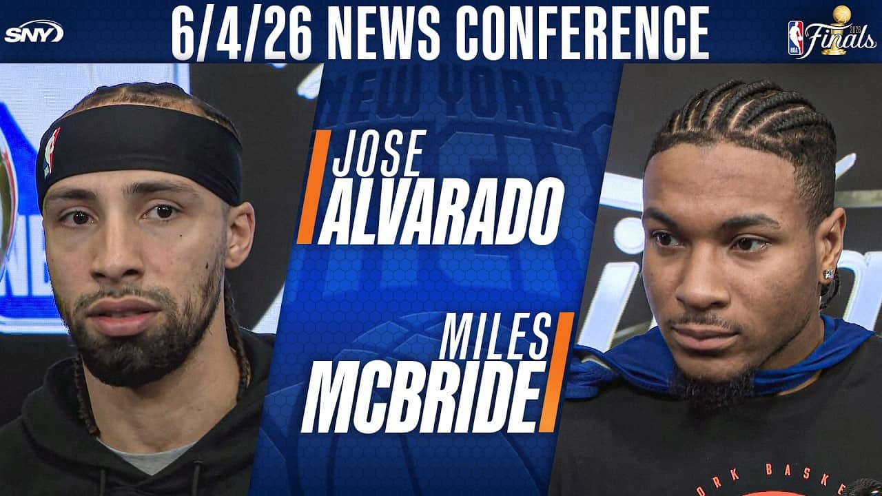 Jose Alvarado & Miles McBride talk Knicks' prep for Game 2 of NBA Finals, Jalen Brunson's leadership