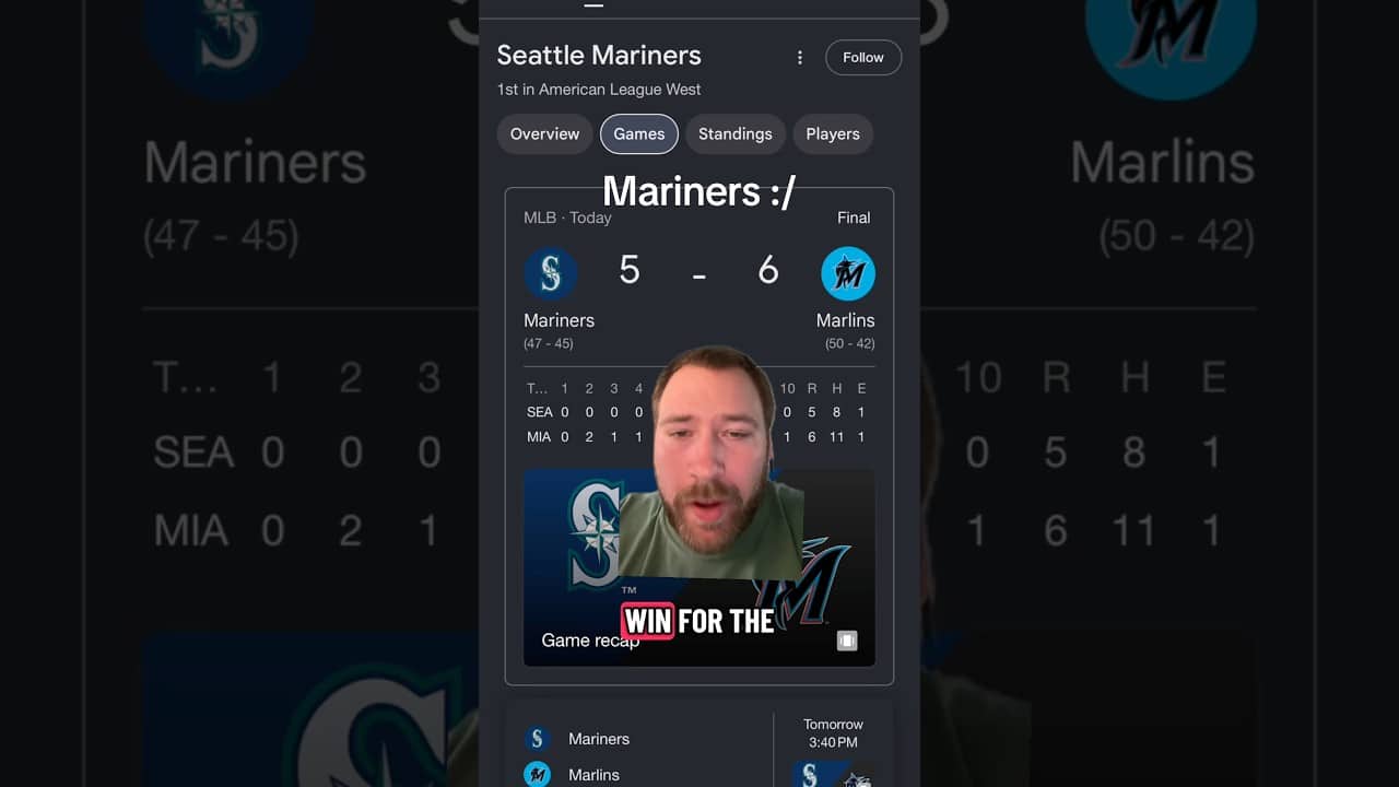 The Mariners ALMOST make the comeback vs Marlins
