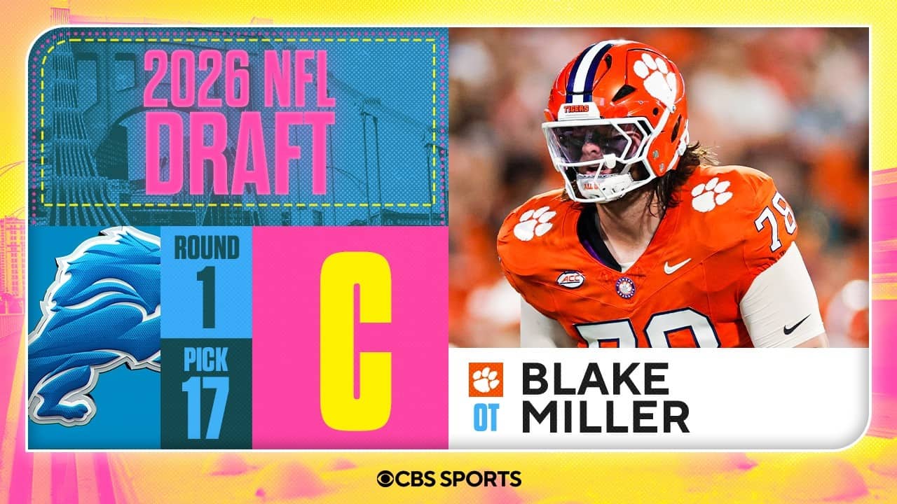 Lions select Blake Miller No. 17 overall | 2026 NFL Draft Grades & Reaction
