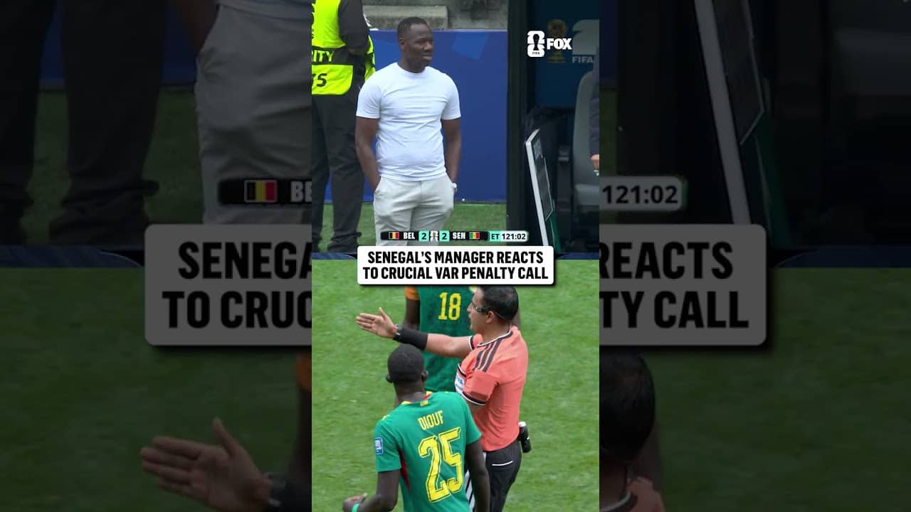 Senegal manager Pape Thiaw when the penalty was called against his team in extra time
