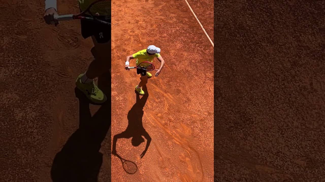 Listen to the sound off that racket! Joao Fonseca hitting mega forehands in clay practice #atptour