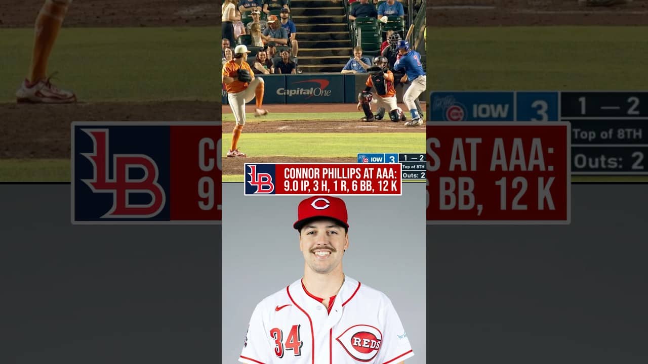 Connor Phillips Strikes Out 4 in Scoreless Outing 🔥 #Reds #redsmilb