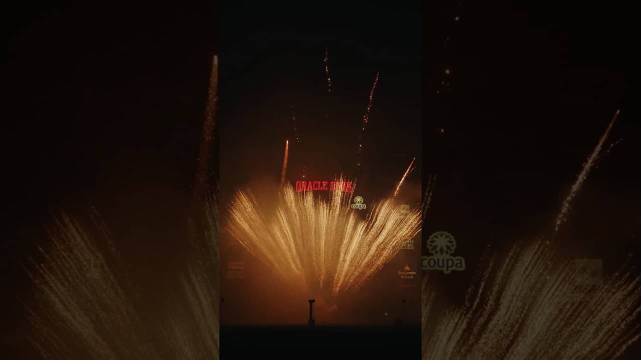 Fireworks at Oracle Park, and make it cinematic 🎆