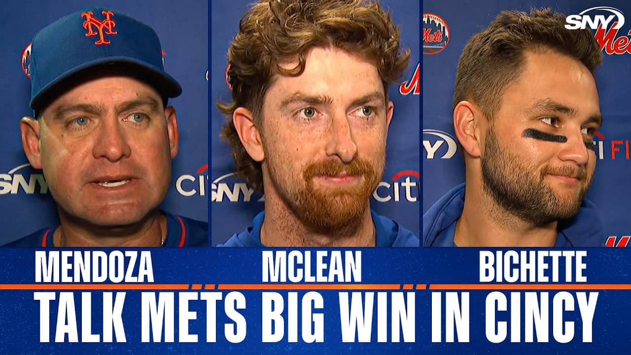 Carlos Mendoza, Nolan McLean, Bo Bichette talk big day in Mets' 9-1 win over Reds
